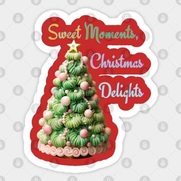 christmas tree cake Sticker by FehuMarcinArt